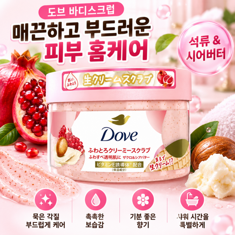 도브 석류 시어버터 바디스크럽 298g 촉촉하고 부드러운 바디 각질 케어